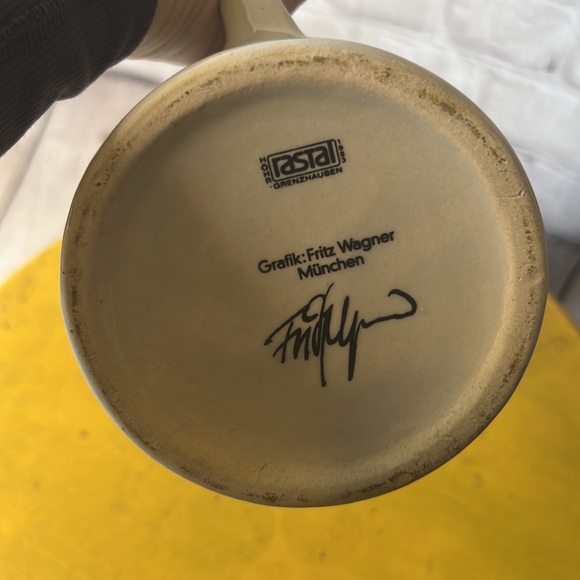 Rastal Munchen Oktoberfest Munich Octoberfest beer stein stoneware Fritz Wagner - Picture 6 of 9